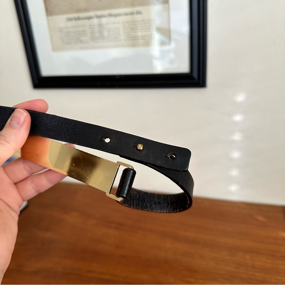 Club Monaco black and gold waist belt - Picture 3 of 7